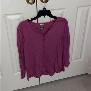Cute maroon colored long sleeve tee